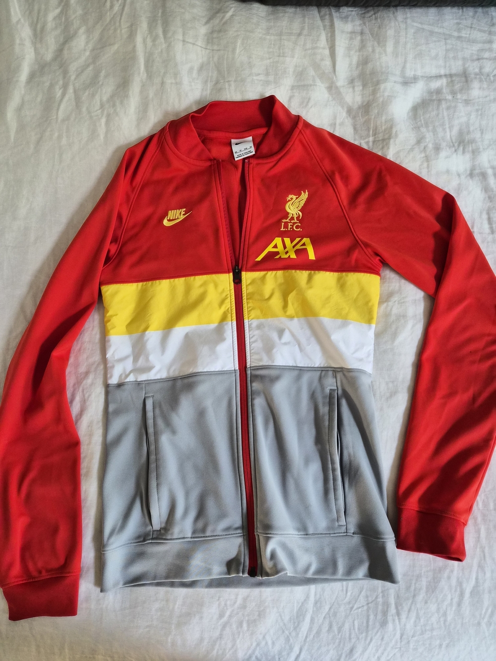Nike Red Yellow White Gray Liverpool FC Performance Track Jacket